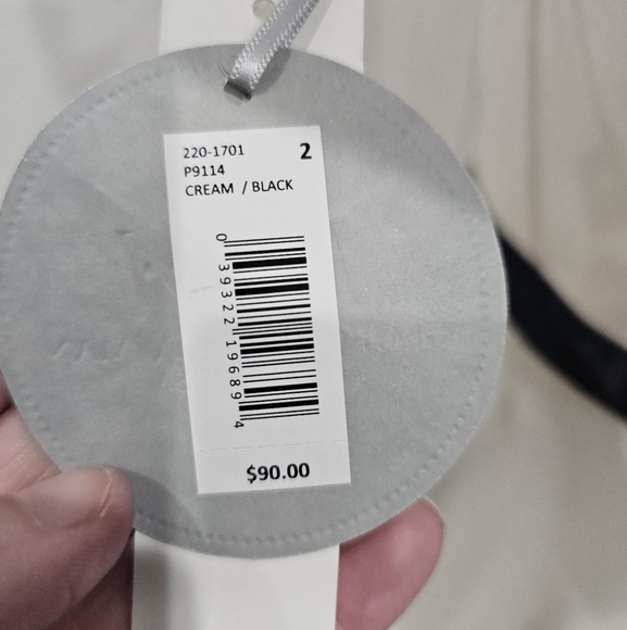 Pearl Georgina Chapman Cream & Black Lace Ribbon Trim Mini Dress 2 NWT - Picture 6 of 13